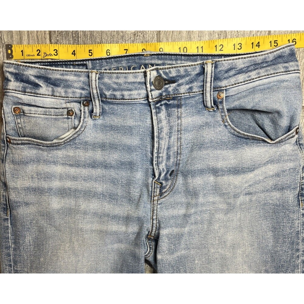AMERICAN EAGLE AirFlex Plus Jeans Mens 32x34 Blue Stretch Slim Denim Faded - Picture 3 of 12
